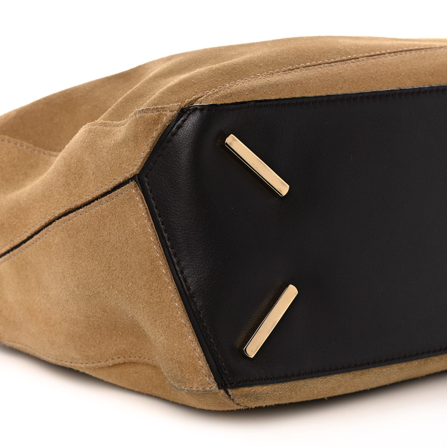 Suede Medium Puzzle Bag Gold