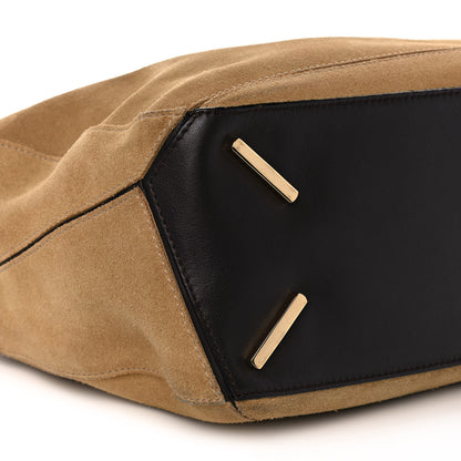 Loewe Suede Medium Puzzle Bag Gold 9 of 10