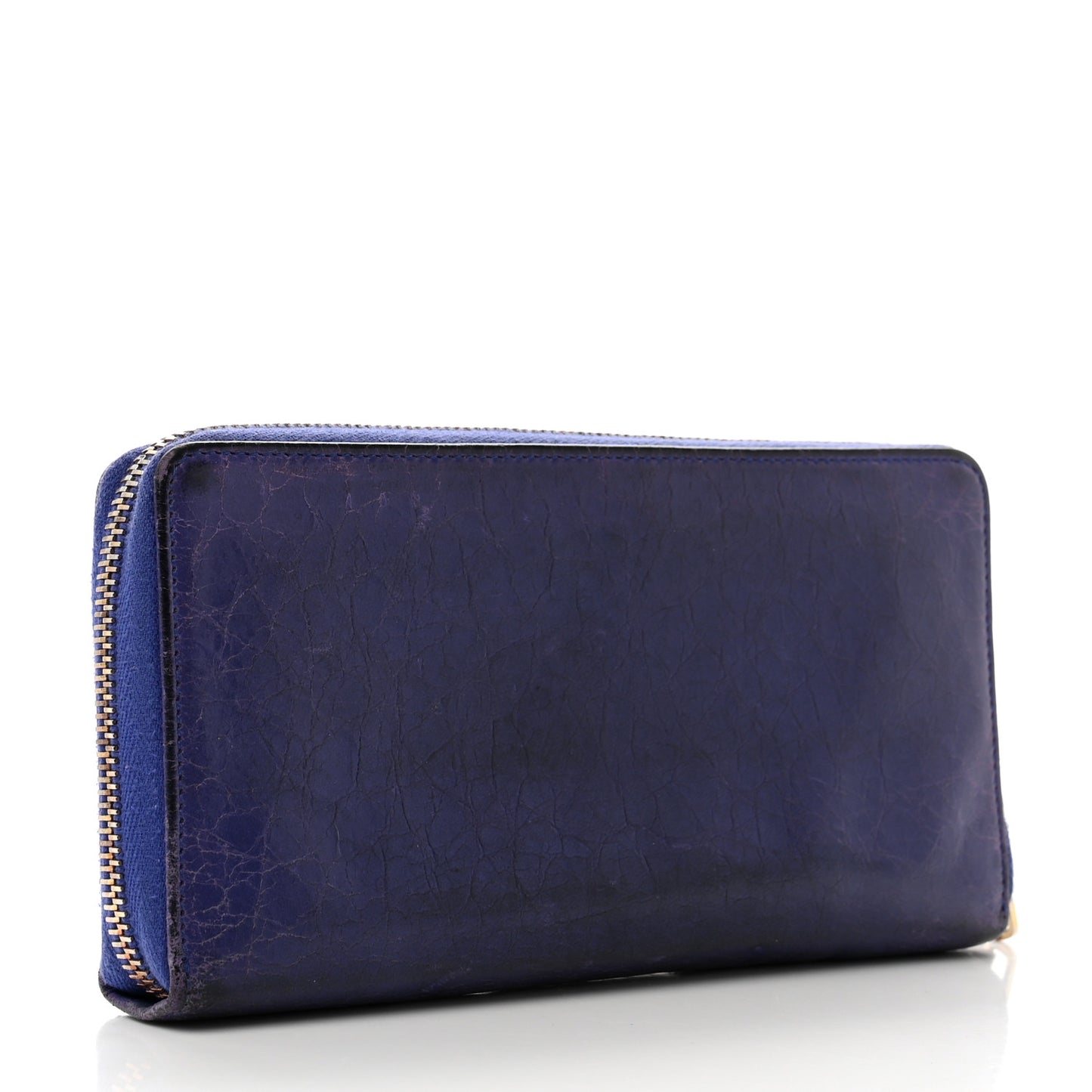 Agneau Giant 12 Gold Hardware Continental Zip Around Wallet Bleu Lavande