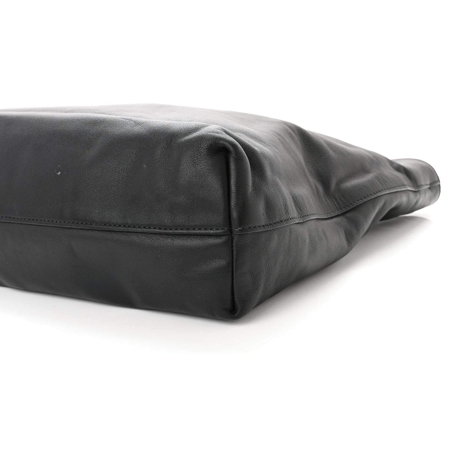 Soft Calf Shopping Tote Black