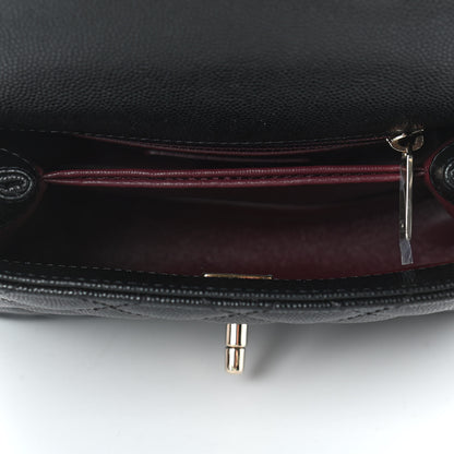 Chanel Caviar Lizard Embossed Quilted Extra Mini Coco Handle Flap Black 4 of 4