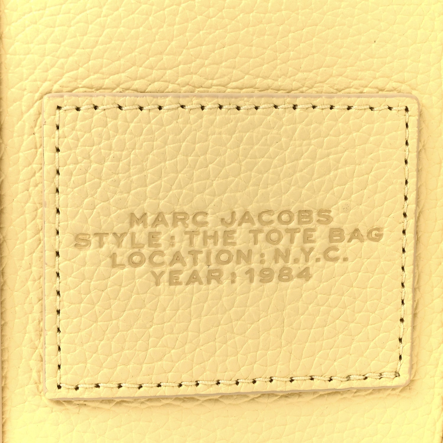 Marc Jacobs Grained Calfskin Small The Tote Bag Custard 9 of 12