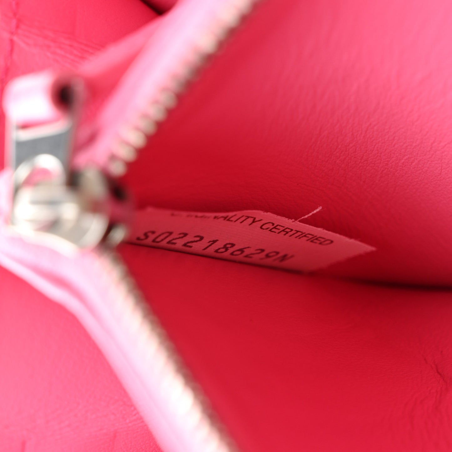 Nappa Intrecciato Zip Around Wallet Rosa Shock