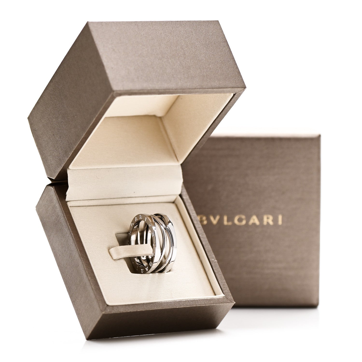Bulgari 18K White Gold B.Zero1 Legend Three-Band Ring 58 8.25 8 of 8