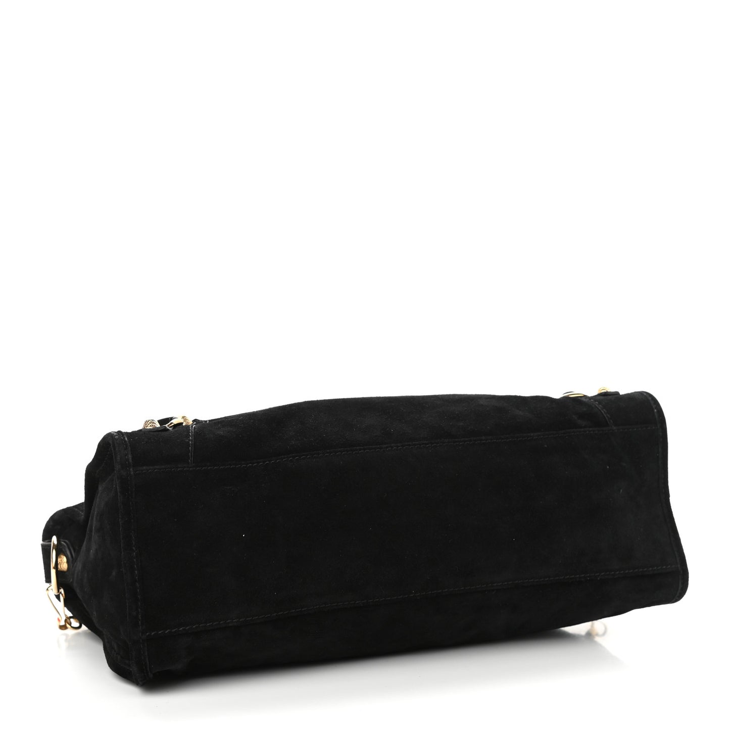 Baby Daim Suede Giant 12 Gold Hardware City Black