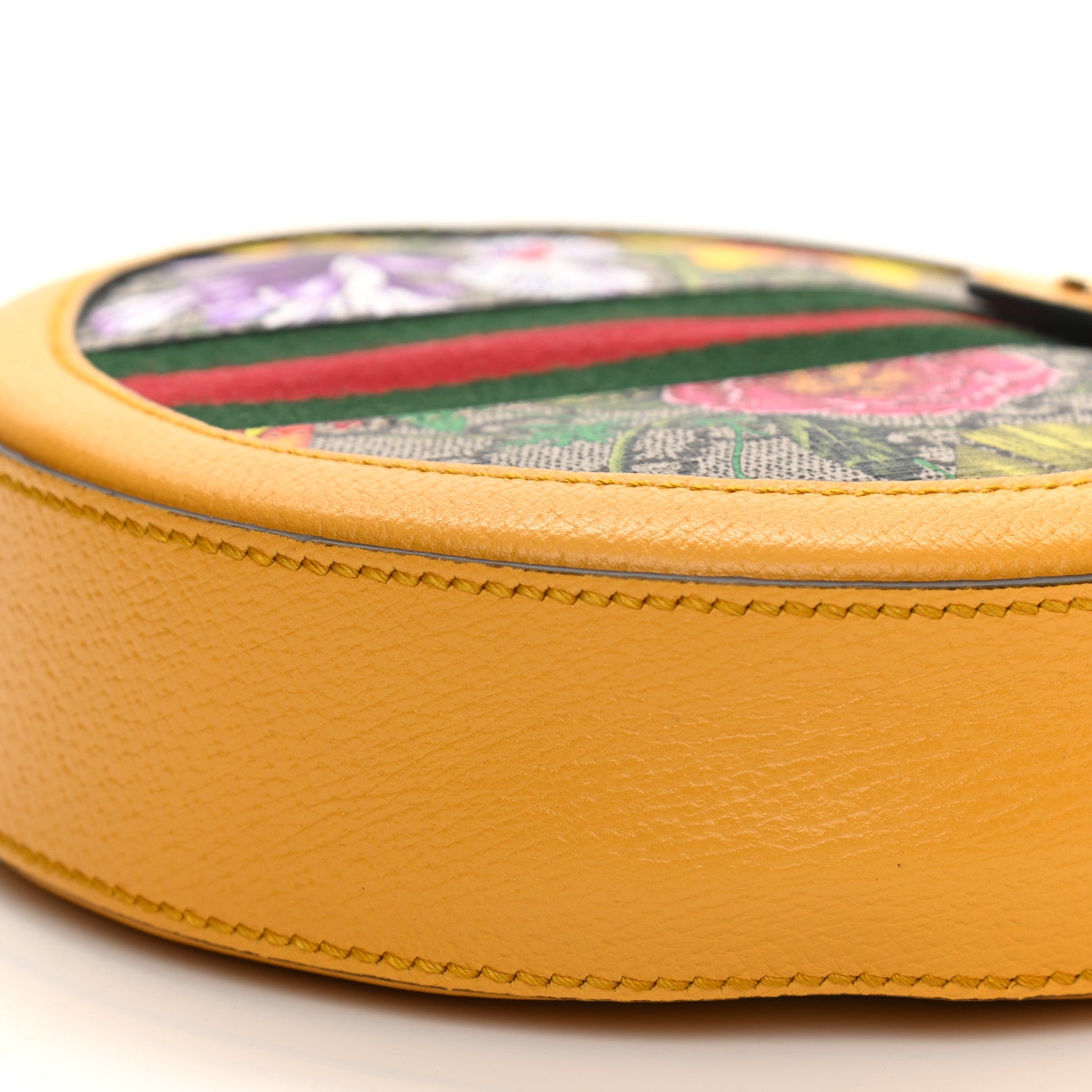 Gucci GG Supreme Monogram Flora Web Mini Ophidia Round Shoulder Bag Beige Multicolor Crop 4 of 11