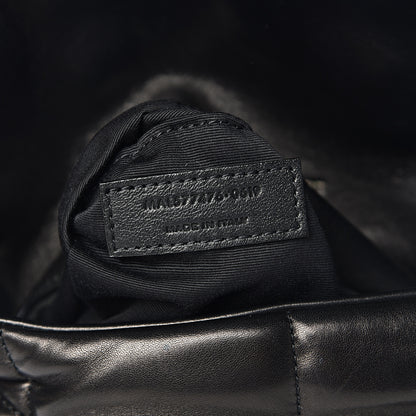 Saint Laurent Lambskin Quilted Small Loulou Puffer Monogram Chain Satchel Black 7 of 11