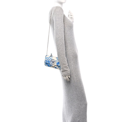 Versace Satin Crystal Barocco Underwater Medusa Mini Bag White Blue 2 of 10