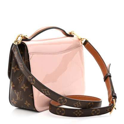 Louis Vuitton Patent Calfskin Monogram Cherrywood BB Rose Ballerine 3 of 12