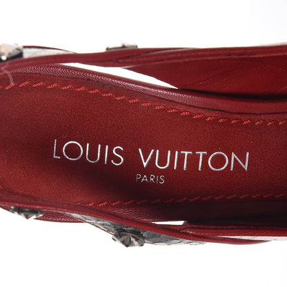 Louis Vuitton Satin Monogram Cherry Blossom Slingback Pumps 38 Rose 10 of 12