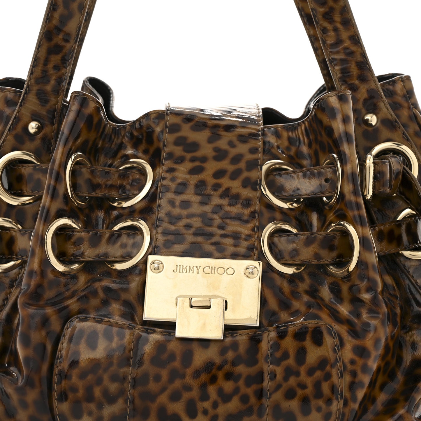 Patent Leopard Print Riki Natural