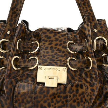 Jimmy Choo Patent Leopard Print Riki Natural 7 of 13