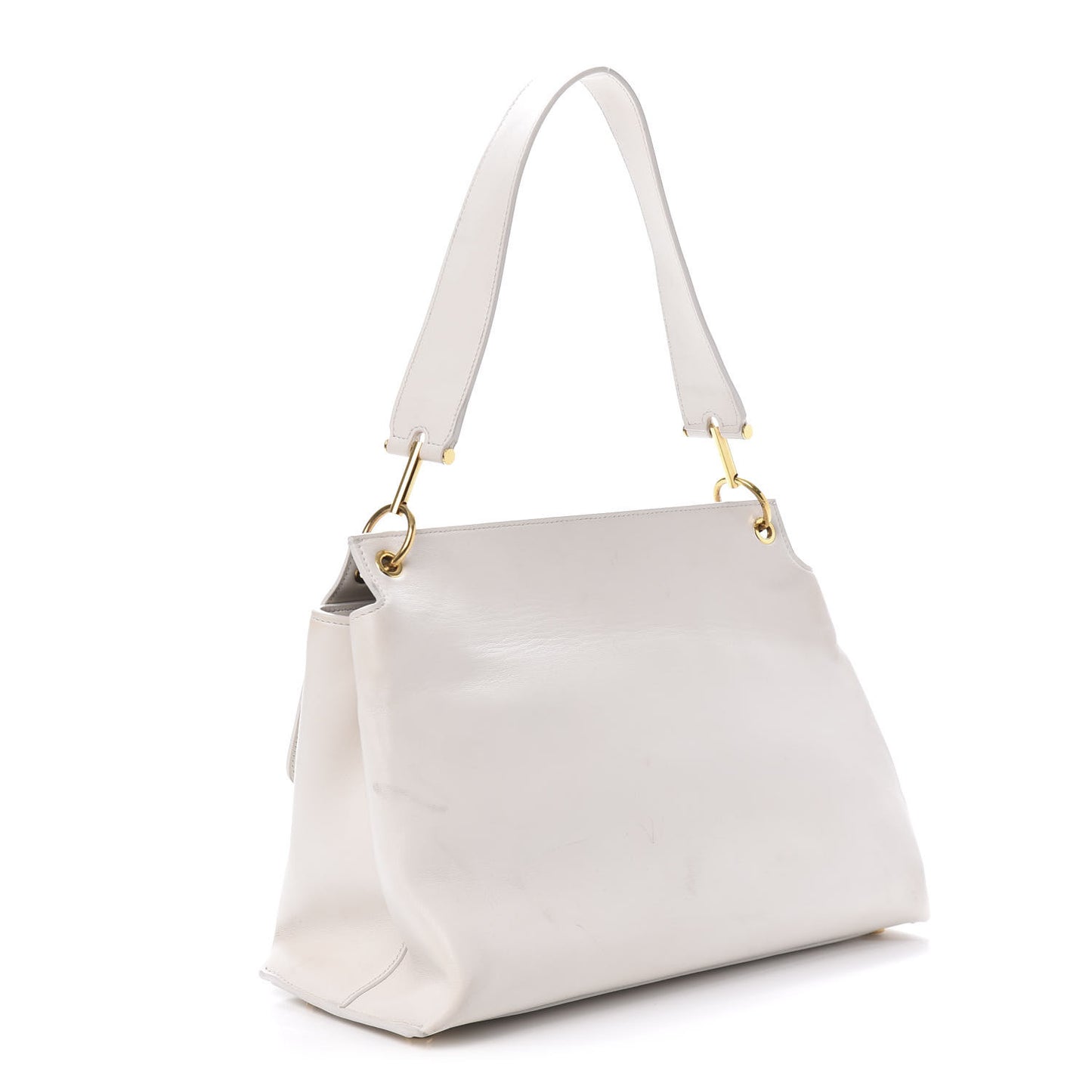 Calfskin Natalia Shoulder Bag Chalk