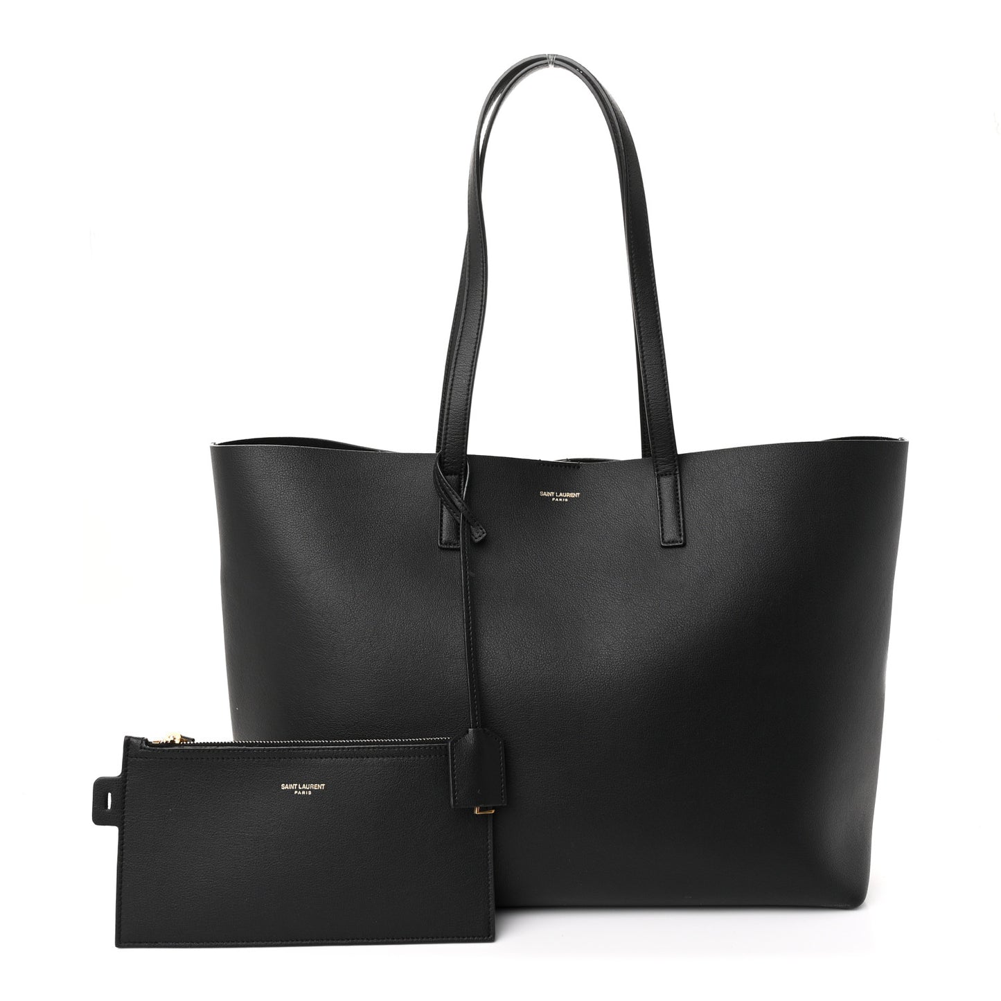 Calfskin Large Shopping Tote Black