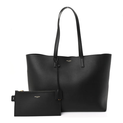 Saint Laurent Calfskin Large Shopping Tote Black 3 of 12