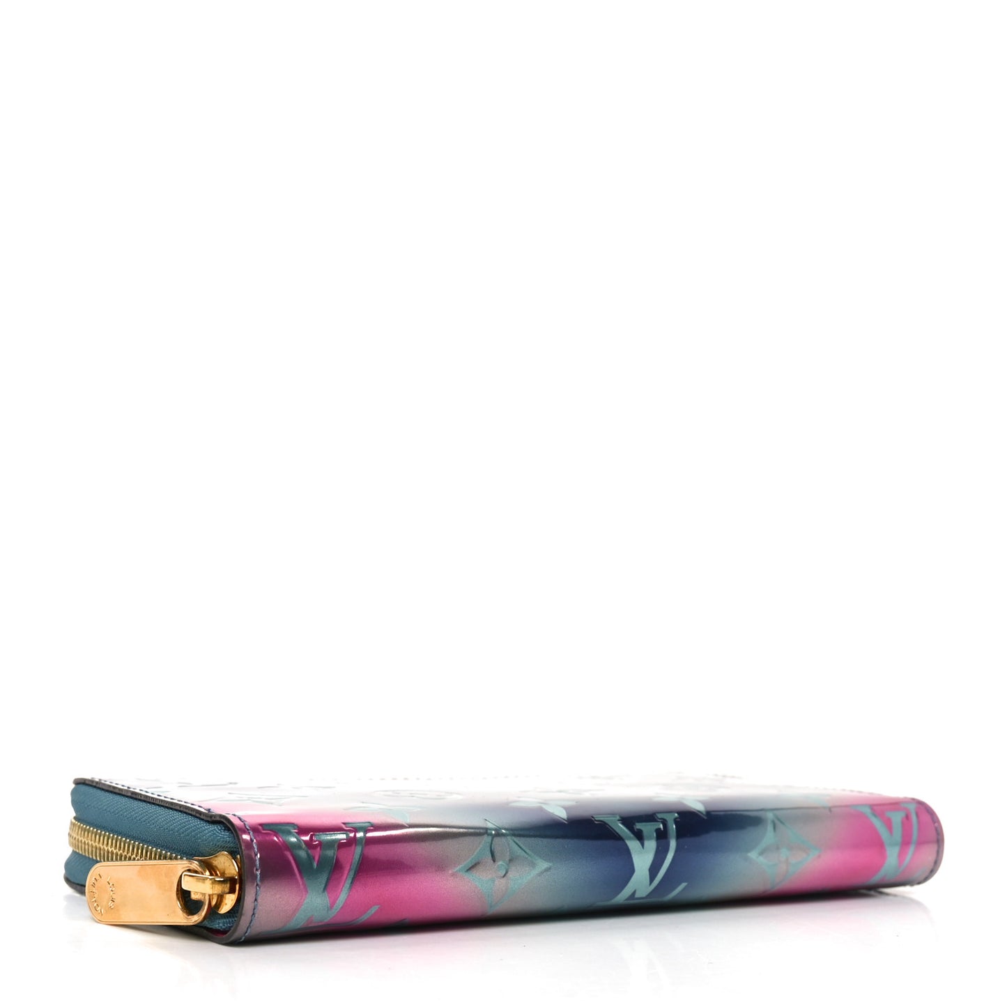 Metallic Vernis Degrade Zippy Wallet Blue Pink