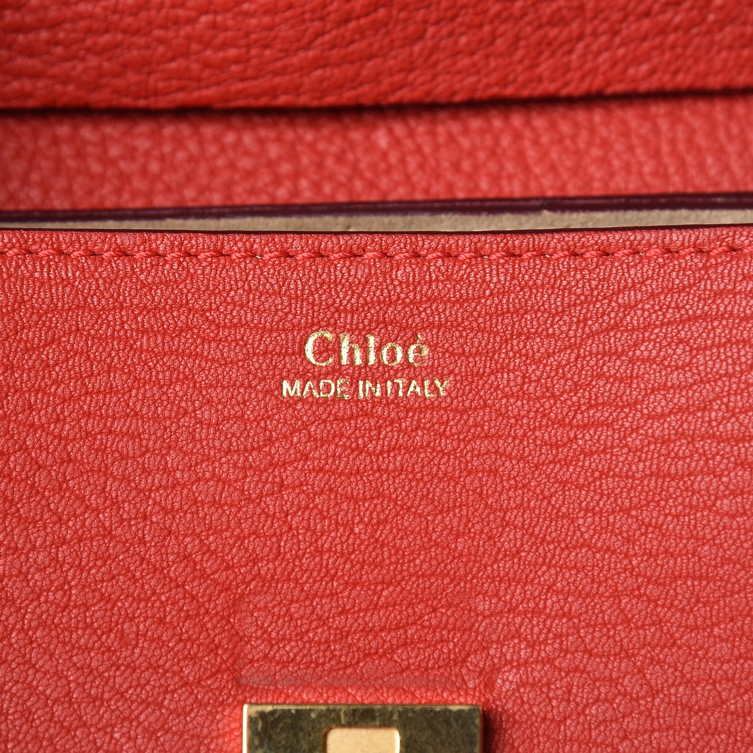 Chloe Grained Lambskin Mini Drew Shoulder Bag Plaid Red 7 of 18