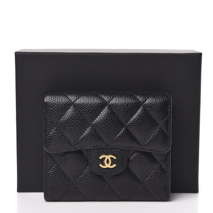 Chanel Caviar Quilted Compact Flap Wallet Black 9 of 9