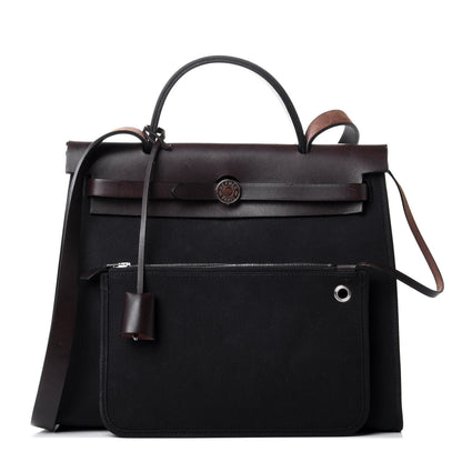 Hermes Toile Vache Hunter Herbag Zip 31 PM Black Ebene 1 of 11