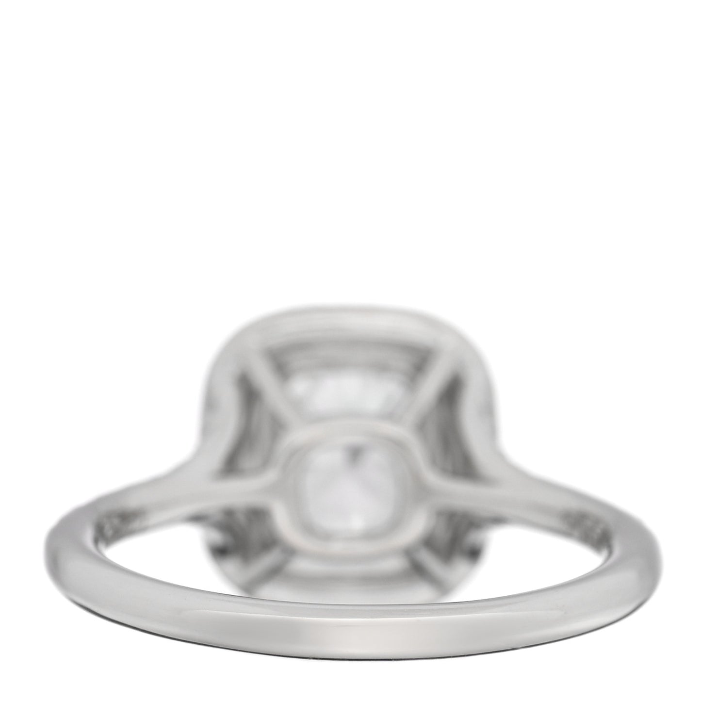 Platinum Diamond 1.06ct Soleste Cushion Cut Double Halo Engagement Ring 52 6