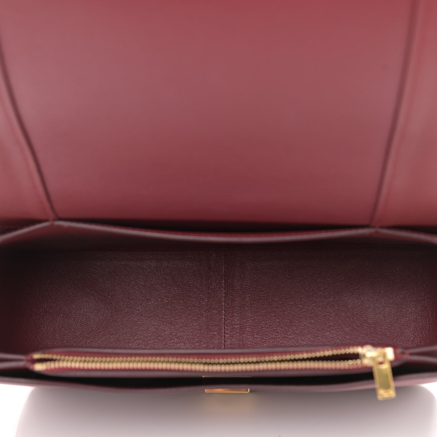 Shiny Smooth Calfskin Medium Frame Shoulder Bag Ruby Nude