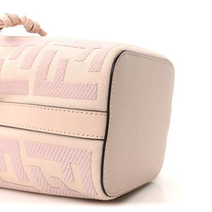 Fendi Canvas Nappa F is Fendi FF Embroidered Mini Mon Tresor Bucket Bag Baby Pink 9 of 10