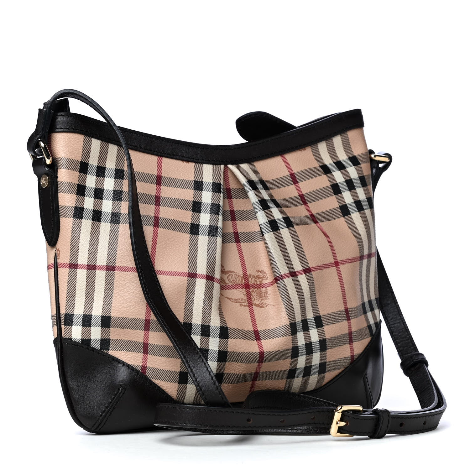 Burberry Haymarket Check Hartham Shoulder Bag Chocolate 2 of 4