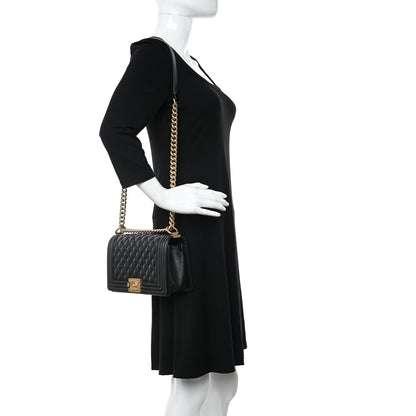 Chanel Caviar Quilted Medium Boy Flap Black 2 of 11