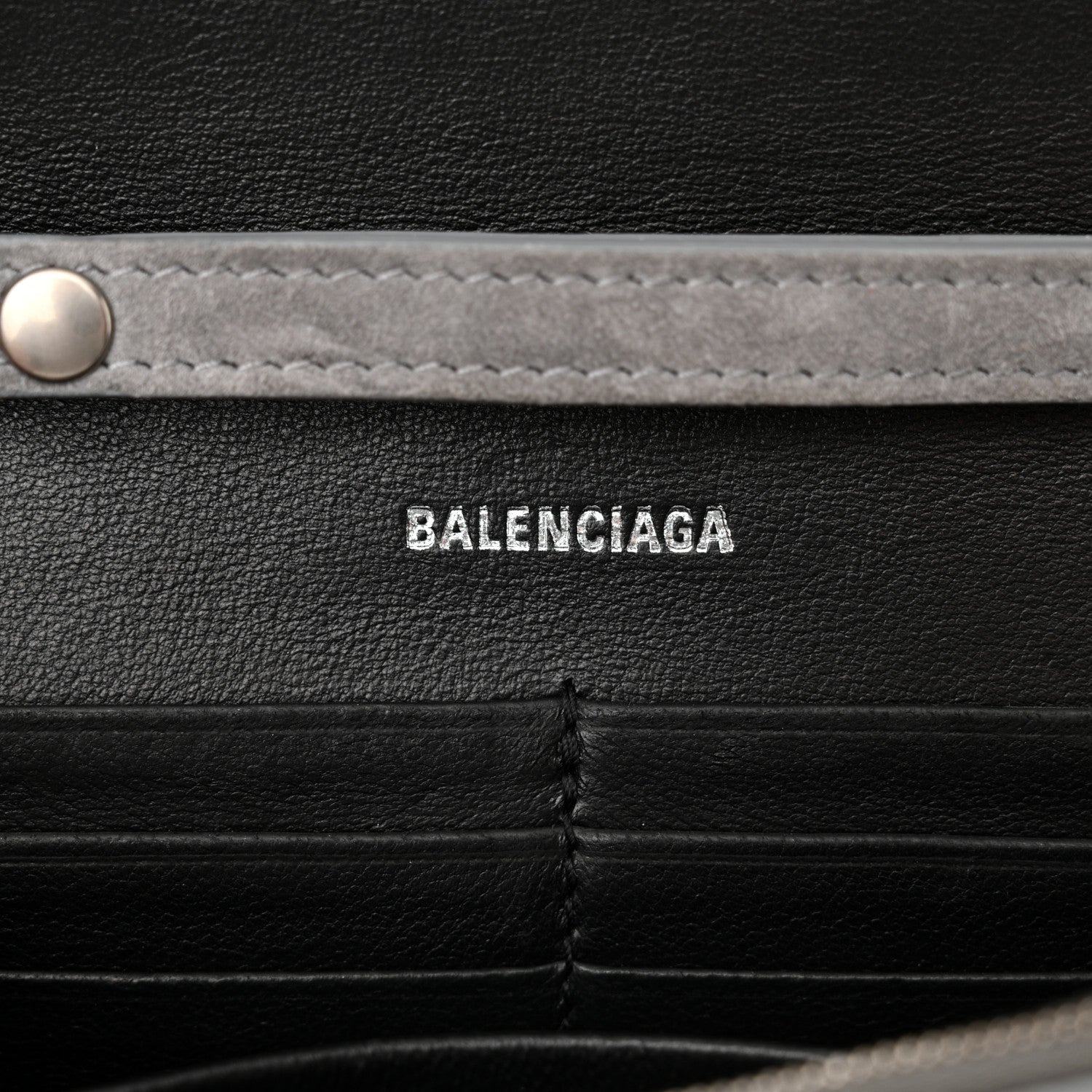 Balenciaga Strass Suede Hourglass Chain Bag Smoke Grey Crystal 6 of 11