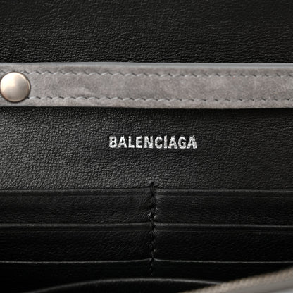 Balenciaga Strass Suede Hourglass Chain Bag Smoke Grey Crystal 6 of 11