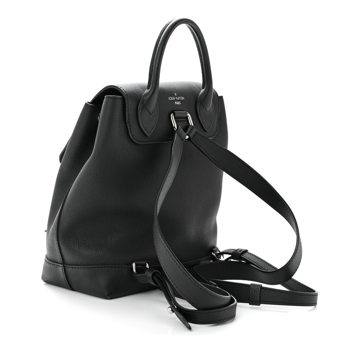 Calfskin Lockme Backpack Black
