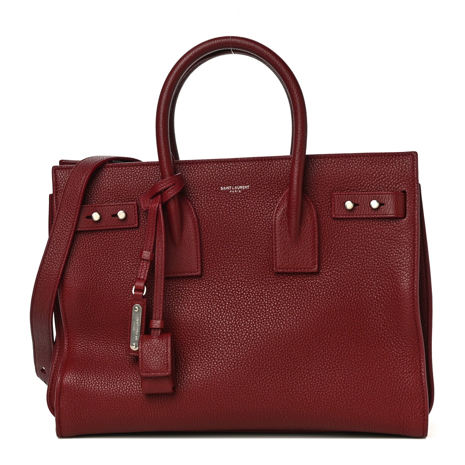 Saint Laurent Grained Calfskin Small Supple Sac De Jour Dark Pallisandre 3 of 17