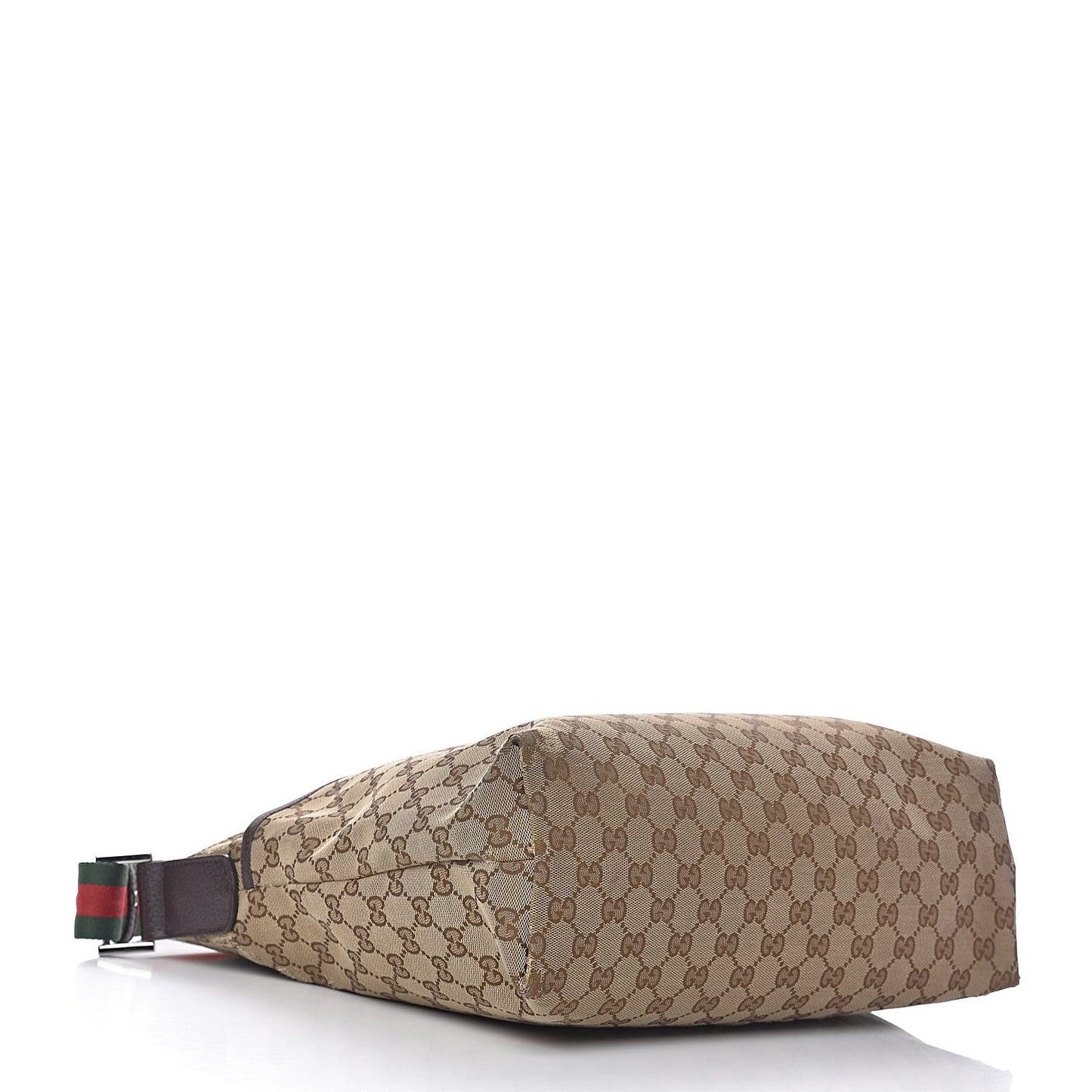 Monogram Web Medium Flat Messenger Bag Brown