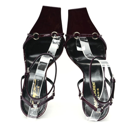 Saint Laurent Vernice Gloss Nova 105 Sandals 39 Deep Bordeaux 2 of 9