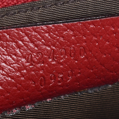 Gucci GG Supreme Monogram Tian Large Zip Pouch Beige Multicolor Red 7 of 8