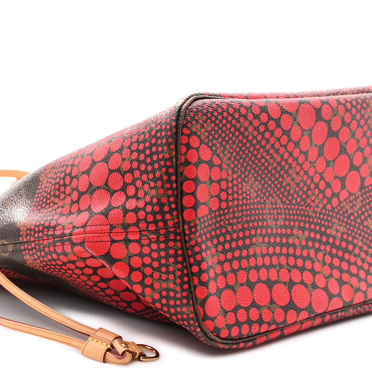 Louis Vuitton Monogram Kusama Waves Neverfull MM Red 9 of 10