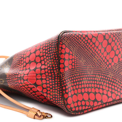 Louis Vuitton Monogram Kusama Waves Neverfull MM Red 9 of 10