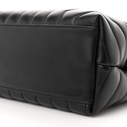 Saint Laurent Calfskin Y Quilted Monogram Medium Loulou Chain Satchel Black 10 of 10