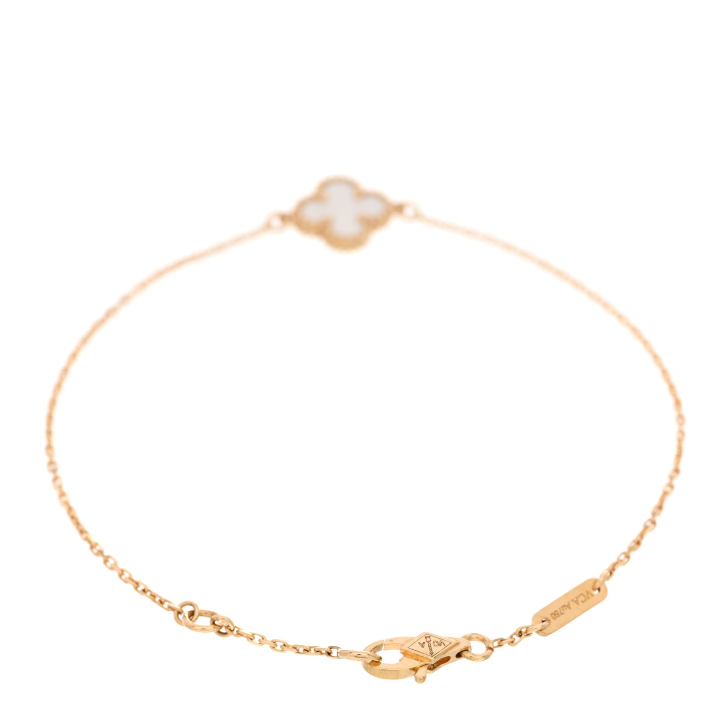 18K Yellow Gold Mother of Pearl Sweet Alhambra Bracelet