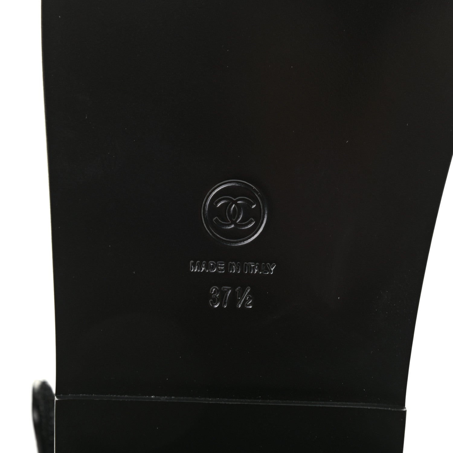 Chanel Grained Calfskin Velcro Dad Sandals 37.5 Black 6 of 8
