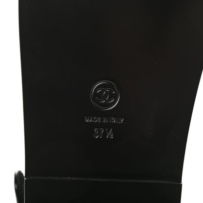 Chanel Grained Calfskin Velcro Dad Sandals 37.5 Black 6 of 8