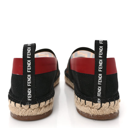 Fendi Canvas Mesh FF Colibri Espadrilles 39.5 Black Tobacco Moro 5 of 8