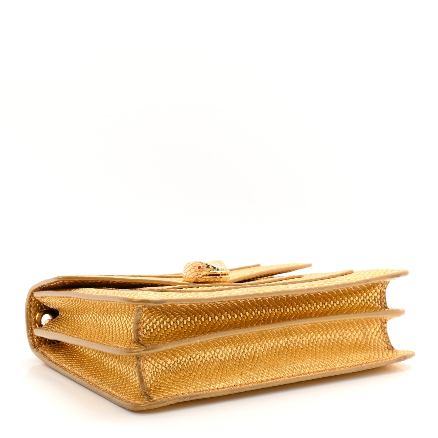 Metallic Karung Serpenti Forever Crossbody Gold