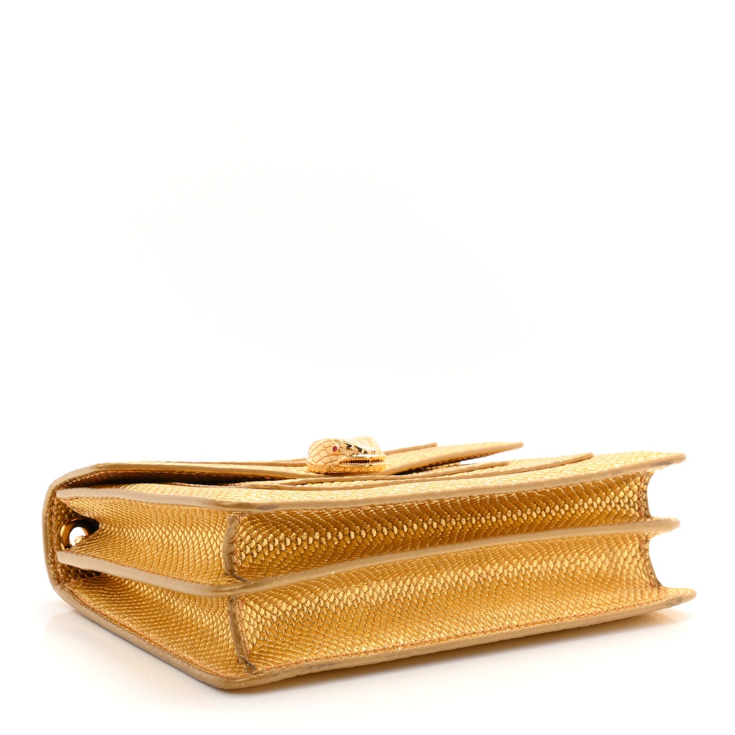 Bulgari Metallic Karung Serpenti Forever Crossbody Gold 5 of 10