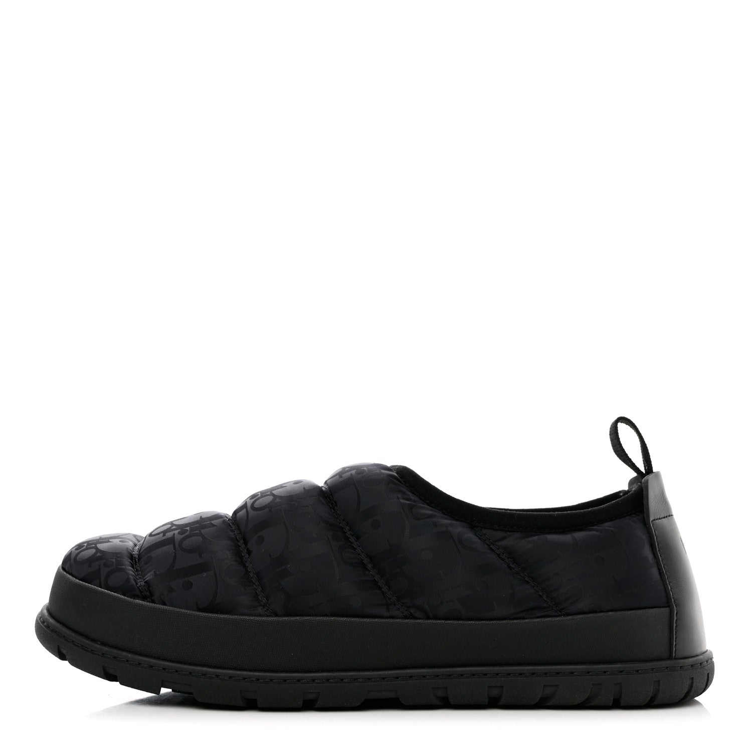 Christian Dior Nylon Oblique Mens Puffy Slippers 42 Black 1 of 9