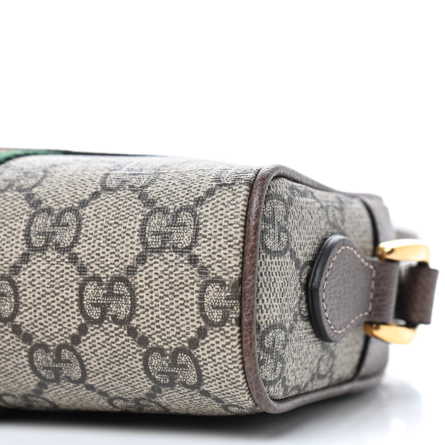 Gucci GG Supreme Monogram Web Mini Ophidia Shoulder Bag Brown 7 of 9