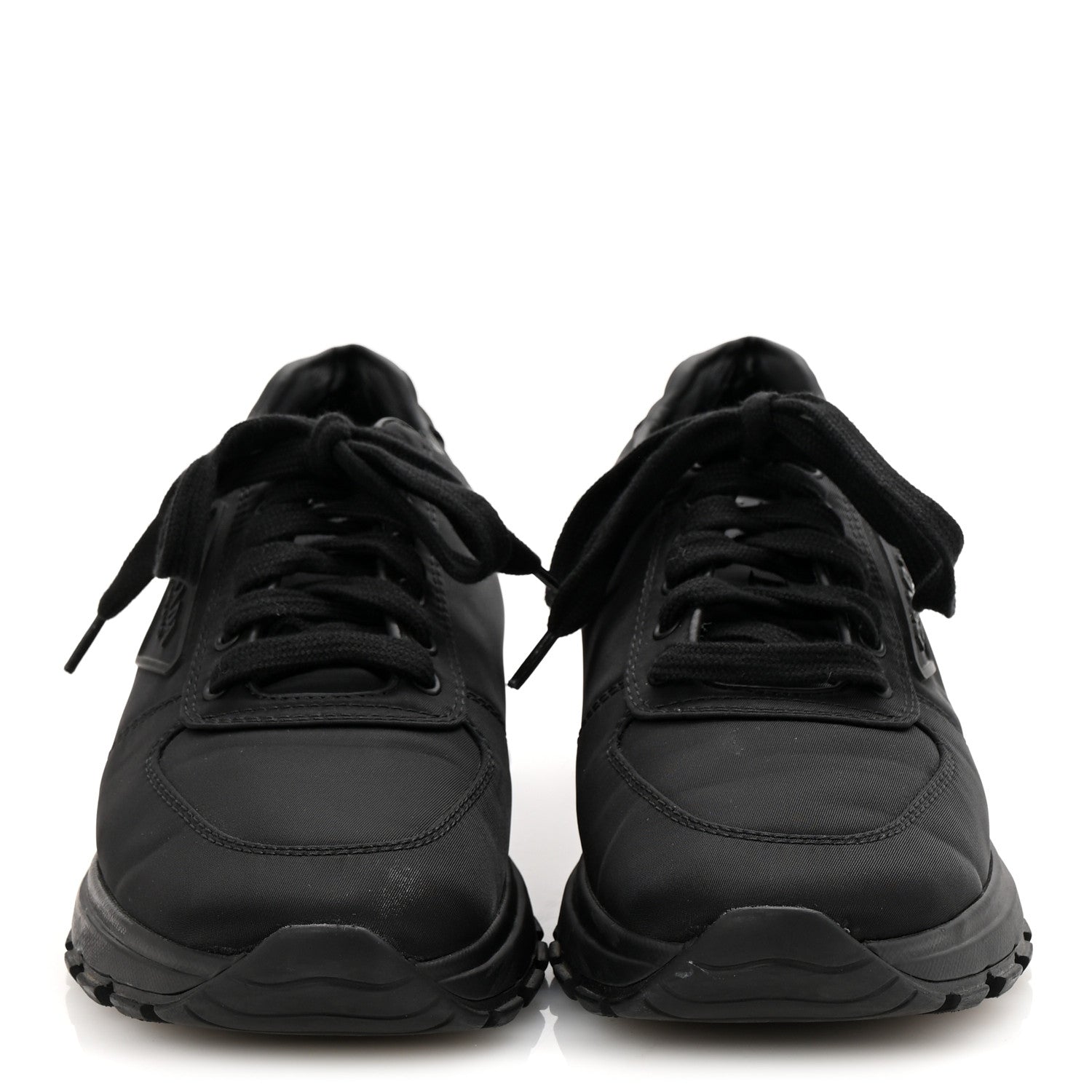 Prada Re-Nylon Gabardine Logo Sneakers 39.5 Black 3 of 7