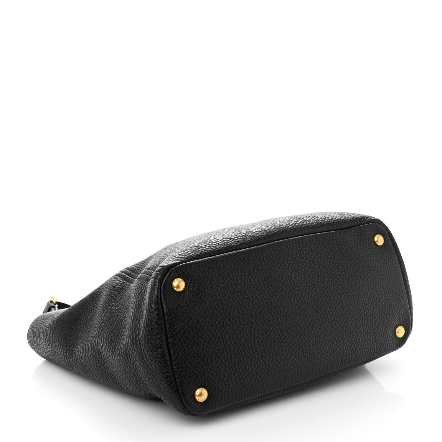 Prada Vitello Daino Side Pocket Tote Black 4 of 10