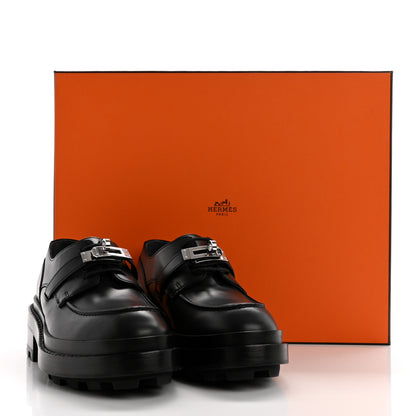 Hermes Glossed Calfskin First Oxford 35.5 Black 9 of 9