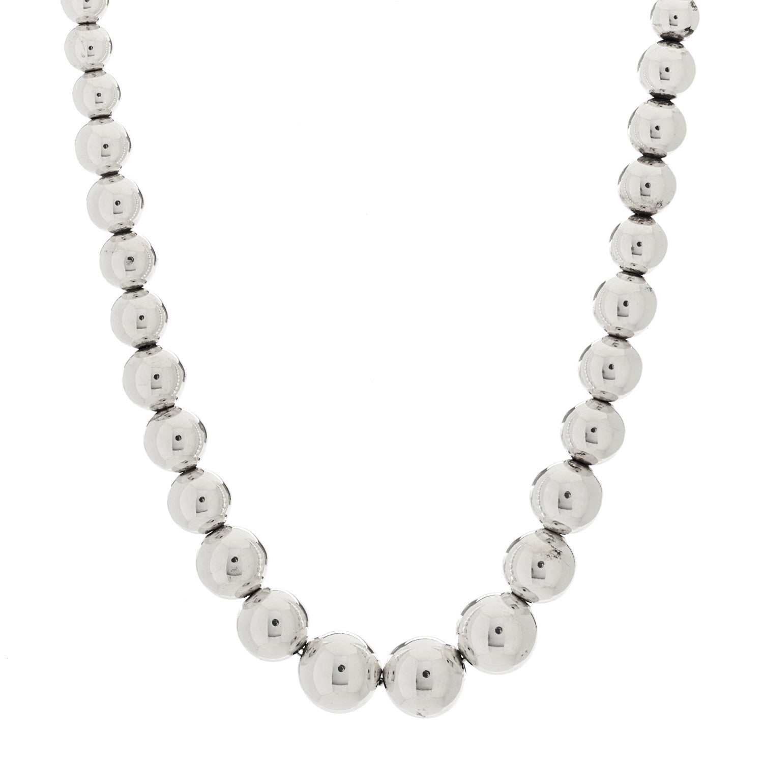 Tiffany Sterling Silver HardWear Graduated Ball Necklace 1 of 5